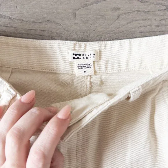NEW Billabong Collet Carpenter Denim in Cream, Size 27 - Picture 6 of 11